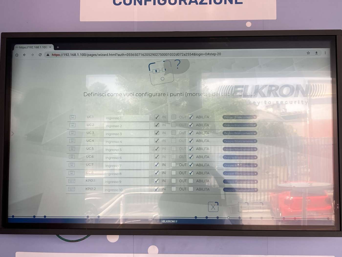 configurazione guidata elkron