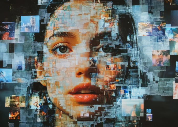 recognition technology, illustrating the creation of deep fake images and the manipulation of visual content using advanced artificial intelligence algorithms deep fake