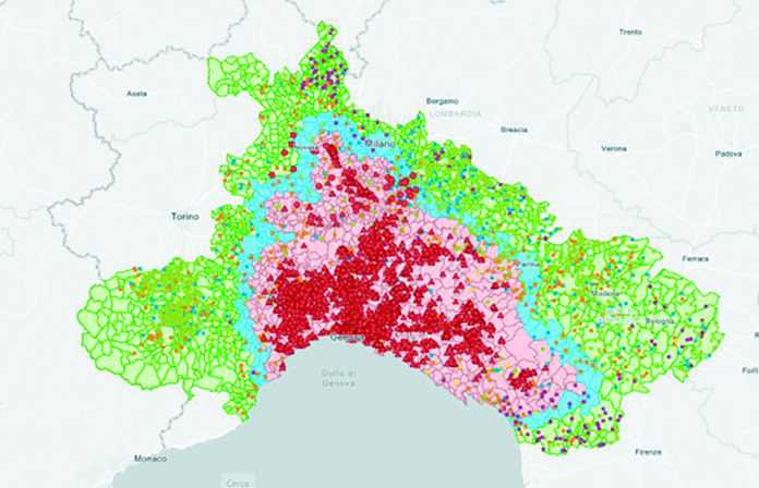 Zone di Restrizione e indicazione degli allevamenti psa Italia