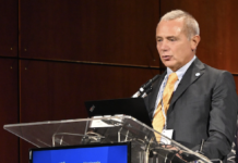 Fabrizio Banci Buonamici, presidente dell’Associazione Italiana di Fisica Medica e Sanitaria (AIFM), durante un intervento pubblico