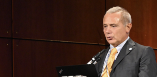 Fabrizio Banci Buonamici, presidente dell’Associazione Italiana di Fisica Medica e Sanitaria (AIFM), durante un intervento pubblico