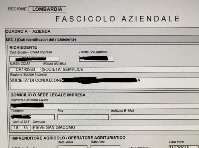 fascicolo aziendale Agea