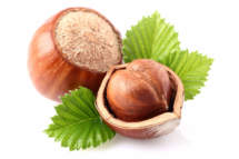 Hazelnuts with leaves Hazelnuts with leaves