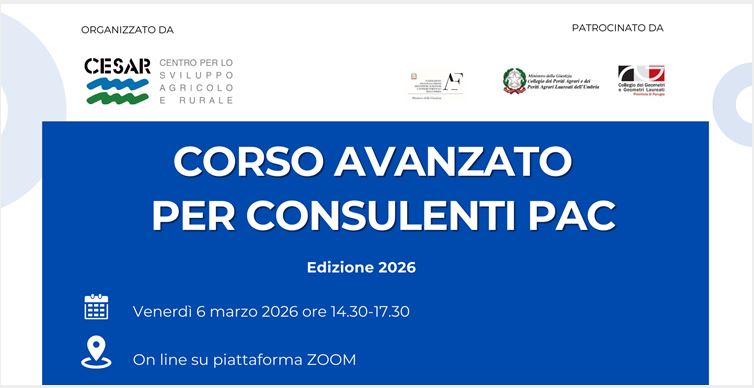 An image representing Corso avanzato per consulenti sulla PAC - Edizione 2026