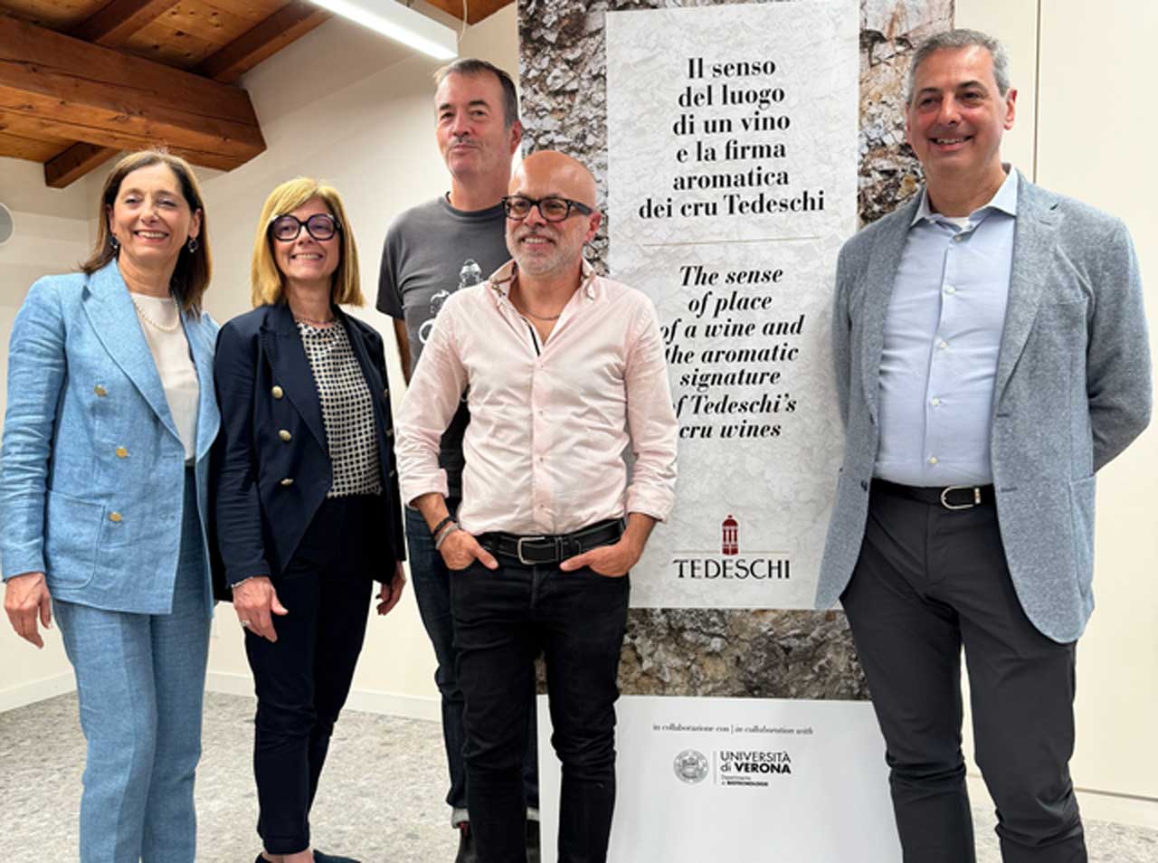 Da sinistra: Antonietta e Sabrina Tedeschi, Jamie Goodie, Maurizio Ugliano e Riccardo Tedeschi